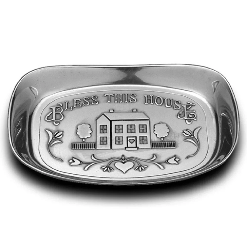 - “Bless This House” Metal Serving Tray! EUC!